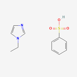 molecular formula C11H14N2O3S B15413213 Benzenesulfonic acid;1-ethylimidazole CAS No. 321842-70-0