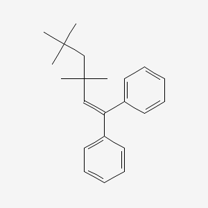 molecular formula C22H28 B15413232 Benzene, 1,1'-(3,3,5,5-tetramethyl-1-hexenylidene)bis- CAS No. 189241-34-7