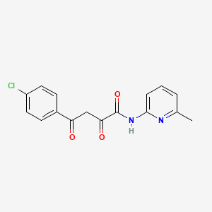 molecular formula C16H13ClN2O3 B15413357 Benzenebutanamide, 4-chloro-alpha,gamma-dioxo-N-(6-methyl-2-pyridinyl)- CAS No. 180537-65-9