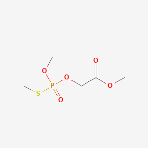 molecular formula C5H11O5PS B15413369 Methyl {[methoxy(methylsulfanyl)phosphoryl]oxy}acetate CAS No. 188650-45-5