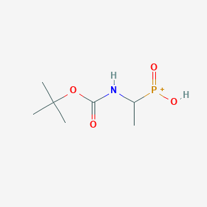 molecular formula C7H15NO4P+ B15413428 Carbamic acid, [1-(hydroxyphosphinyl)ethyl]-, 1,1-dimethylethyl ester CAS No. 313944-94-4