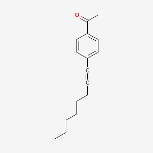 molecular formula C16H20O B15413539 Ethanone, 1-[4-(1-octynyl)phenyl]- CAS No. 264135-64-0