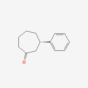 molecular formula C13H16O B15413553 Cycloheptanone, 3-phenyl-, (3S)- CAS No. 435269-65-1