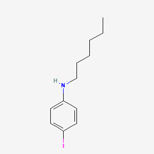 molecular formula C12H18IN B15413568 Benzenamine, N-hexyl-4-iodo- CAS No. 284044-54-8