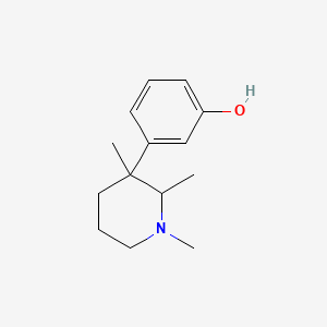 molecular formula C14H21NO B15413580 Phenol, 3-(1,2,3-trimethyl-3-piperidinyl)- CAS No. 186045-09-0