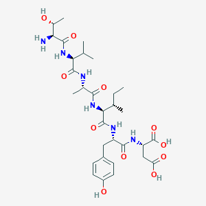 molecular formula C31H48N6O11 B15413600 L-Aspartic acid, L-threonyl-L-valyl-L-alanyl-L-isoleucyl-L-tyrosyl- CAS No. 339524-08-2