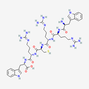 molecular formula C43H63N17O7S B15413626 L-Tryptophan, L-tryptophyl-L-arginyl-L-arginyl-L-cysteinyl-L-arginyl- CAS No. 383413-65-8