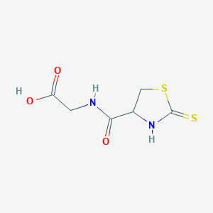molecular formula C6H8N2O3S2 B15413644 N-(2-Sulfanylidene-1,3-thiazolidine-4-carbonyl)glycine CAS No. 368889-32-1