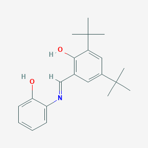 molecular formula C21H27NO2 B15413771 Phenol, 2,4-bis(1,1-dimethylethyl)-6-[[(2-hydroxyphenyl)imino]methyl]- CAS No. 319482-73-0