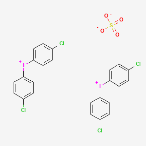 molecular formula C24H16Cl4I2O4S B15413776 Bis[bis(4-chlorophenyl)iodanium] sulfate CAS No. 376591-51-4