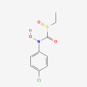 molecular formula C9H10ClNO3S B15413801 Formamide, N-(4-chlorophenyl)-1-(ethylsulfinyl)-N-hydroxy- CAS No. 227466-30-0