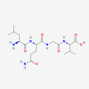 molecular formula C18H33N5O6 B15413900 L-Valine, L-leucyl-L-glutaminylglycyl- CAS No. 363622-03-1