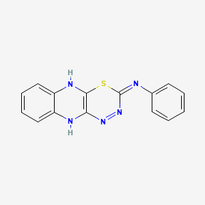 molecular formula C15H11N5S B15413906 N-Phenyl-1H-[1,3,4]thiadiazino[5,6-B]quinoxalin-3-amine CAS No. 208921-67-9