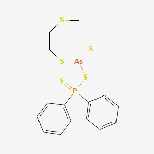 molecular formula C16H18AsPS5 B15414146 Diphenyl(sulfanylidene)[(1,3,6,2-trithiarsocan-2-yl)sulfanyl]-lambda~5~-phosphane CAS No. 185395-33-9