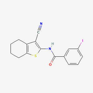 molecular formula C16H13IN2OS B15414192 Benzamide, N-(3-cyano-4,5,6,7-tetrahydrobenzo[b]thien-2-yl)-3-iodo- CAS No. 313648-92-9