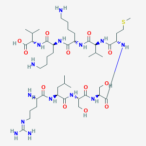 molecular formula C45H86N14O12S B15414227 H-Arg-Leu-Ser-Ser-Met-Val-Lys-Lys-Val-OH CAS No. 355838-81-2
