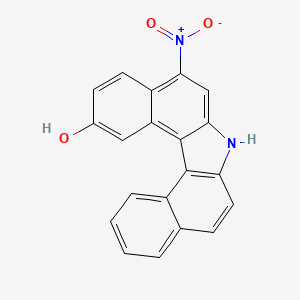 molecular formula C20H12N2O3 B15414232 2-Hydroxy-5-nitro-7H-dibenzo(c,g)carbazole CAS No. 188970-86-7