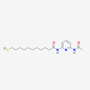 molecular formula C18H29N3O2S B15414259 N-(6-Acetamidopyridin-2-YL)-11-sulfanylundecanamide CAS No. 232942-03-9