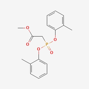 molecular formula C17H19O5P B15414351 Acetic acid, [bis(2-methylphenoxy)phosphinyl]-, methyl ester CAS No. 288609-27-8