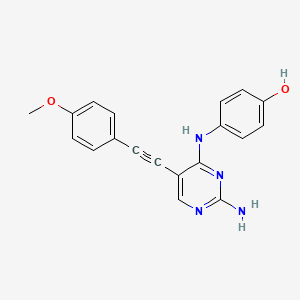 molecular formula C19H16N4O2 B15414377 Phenol, 4-[[2-amino-5-[(4-methoxyphenyl)ethynyl]-4-pyrimidinyl]amino]- CAS No. 393856-24-1