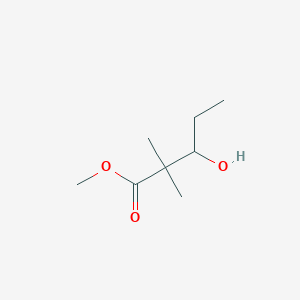 molecular formula C8H16O3 B15414390 Pentanoic acid, 3-hydroxy-2,2-dimethyl-, methyl ester CAS No. 175732-05-5