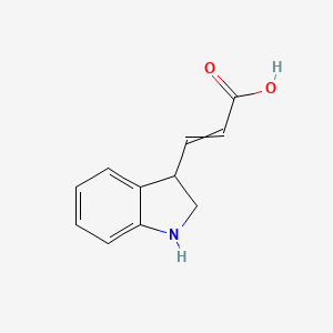 molecular formula C11H11NO2 B15414447 3-(2,3-Dihydro-1H-indol-3-yl)prop-2-enoic acid CAS No. 189188-73-6