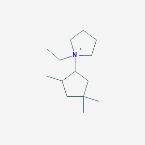 molecular formula C14H28N+ B15414497 Pyrrolidinium, 1-ethyl-1-(2,4,4-trimethylcyclopentyl)- CAS No. 439227-56-2