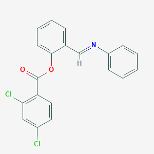 molecular formula C20H13Cl2NO2 B15414508 Benzoic acid, 2,4-dichloro-, 2-[(phenylimino)methyl]phenyl ester CAS No. 479354-18-2