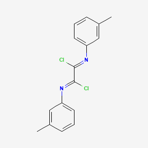 molecular formula C16H14Cl2N2 B15414514 Ethanediimidoyl dichloride, bis(3-methylphenyl)- CAS No. 401585-34-0