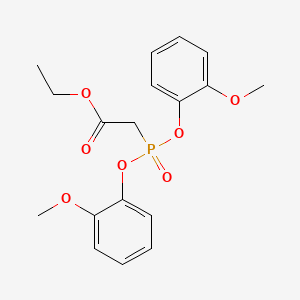 molecular formula C18H21O7P B15414650 Ethyl 2-bis(2-methoxyphenoxy)phosphorylacetate CAS No. 188945-39-3