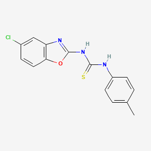 molecular formula C15H12ClN3OS B15414728 N-(5-Chloro-1,3-benzoxazol-2-yl)-N'-(4-methylphenyl)thiourea CAS No. 185450-45-7