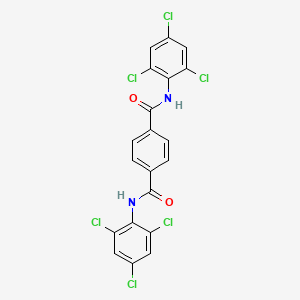 molecular formula C20H10Cl6N2O2 B15414792 N~1~,N~4~-Bis(2,4,6-trichlorophenyl)benzene-1,4-dicarboxamide CAS No. 189083-11-2