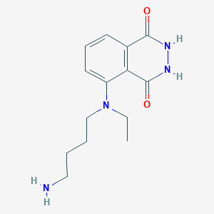 molecular formula C14H20N4O2 B15414844 1,4-Phthalazinedione, 5-[(4-aminobutyl)ethylamino]-2,3-dihydro- CAS No. 141777-01-7