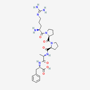 molecular formula C28H42N8O6 B15414887 N~5~-(Diaminomethylidene)-L-ornithyl-L-prolyl-L-prolyl-L-alanyl-L-phenylalanine CAS No. 215169-63-4