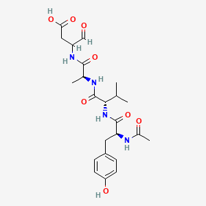 molecular formula C23H32N4O8 B15414941 N-Acetyl-L-tyrosyl-L-valyl-N-(1-carboxy-3-oxopropan-2-yl)-L-alaninamide CAS No. 184768-38-5