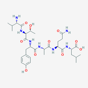 molecular formula C32H51N7O10 B15415084 L-Valyl-L-threonyl-L-tyrosyl-L-alanyl-L-glutaminyl-L-leucine CAS No. 182117-60-8