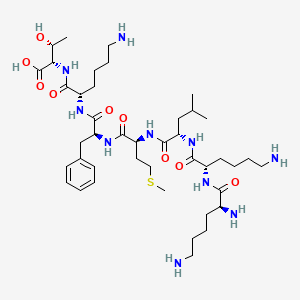 molecular formula C42H74N10O9S B15415166 L-Lysyl-L-lysyl-L-leucyl-L-methionyl-L-phenylalanyl-L-lysyl-L-threonine CAS No. 189813-01-2