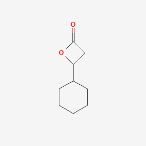 molecular formula C9H14O2 B15415206 2-Oxetanone, 4-cyclohexyl- CAS No. 132835-55-3
