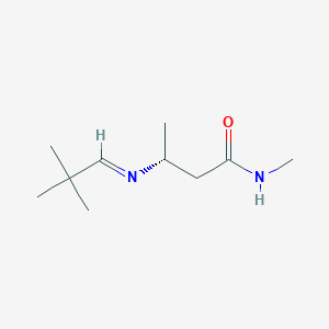molecular formula C10H20N2O B15415271 Butanamide, 3-[(2,2-dimethylpropylidene)amino]-N-methyl-, (R)- CAS No. 139243-56-4