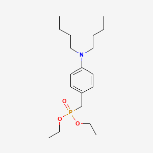 molecular formula C19H34NO3P B15415289 Diethyl {[4-(dibutylamino)phenyl]methyl}phosphonate CAS No. 131719-50-1
