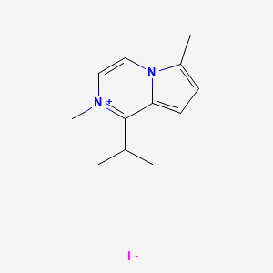 molecular formula C12H17IN2 B15415465 Pyrrolo[1,2-a]pyrazinium, 2,6-dimethyl-1-(1-methylethyl)-, iodide CAS No. 148096-98-4