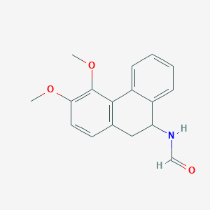 molecular formula C17H17NO3 B15415497 N-(3,4-Dimethoxy-9,10-dihydrophenanthren-9-YL)formamide CAS No. 136398-48-6