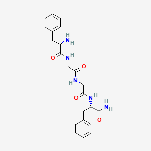 molecular formula C22H27N5O4 B15415506 L-Phenylalaninamide, L-phenylalanylglycylglycyl- CAS No. 173910-41-3