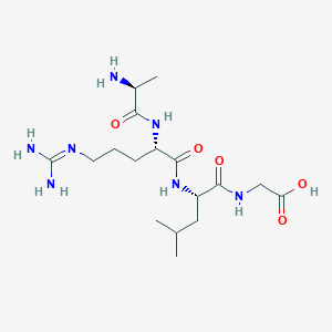 molecular formula C17H33N7O5 B15415534 L-Alanyl-N~5~-(diaminomethylidene)-L-ornithyl-L-leucylglycine CAS No. 163918-03-4