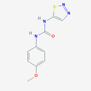 molecular formula C10H10N4O2S B154156 N-(4-Methoxyphenyl)-N'-1,2,3-thiadiazol-5-yl-urea CAS No. 135962-68-4