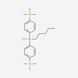molecular formula C24H37LiSi2 B15415622 lithium;trimethyl-[4-[1-(4-trimethylsilylphenyl)hexyl]phenyl]silane CAS No. 130985-32-9