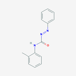 molecular formula C14H13N3O B15415679 Diazenecarboxamide, N-(2-methylphenyl)-2-phenyl- CAS No. 178913-12-7