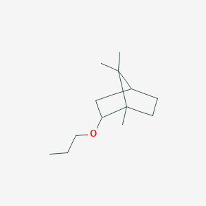 molecular formula C13H24O B15415782 Bicyclo[2.2.1]heptane, 1,7,7-trimethyl-2-propoxy- CAS No. 136677-86-6