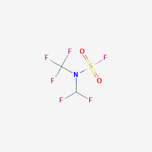 molecular formula C2HF6NO2S B15416240 Sulfamoyl fluoride, (difluoromethyl)(trifluoromethyl)- CAS No. 141577-87-9