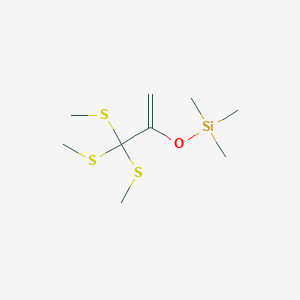 molecular formula C9H20OS3Si B15416252 Silane, trimethyl[[1-[tris(methylthio)methyl]ethenyl]oxy]- CAS No. 185101-86-4
